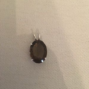 Sterling Silver Smoky Quartz Pendant.